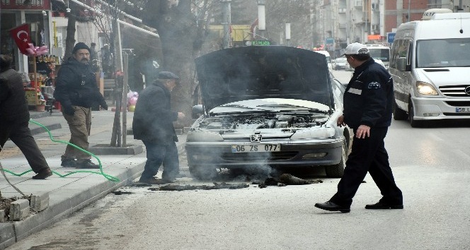 Seyir Halindeki Ara Alev Ald Hlas Haber Ajans