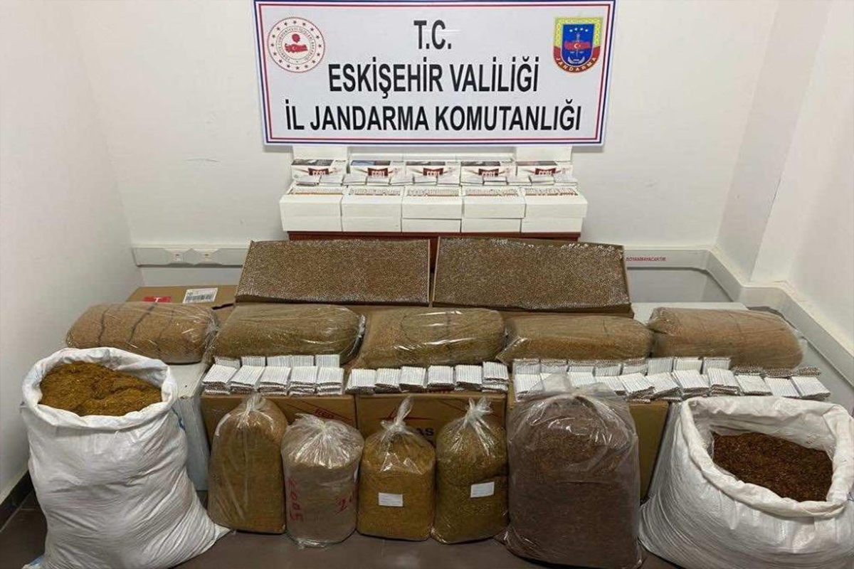 Jandarmadan kaçak tütün ve makaron operasyonu İhlas Haber Ajansı