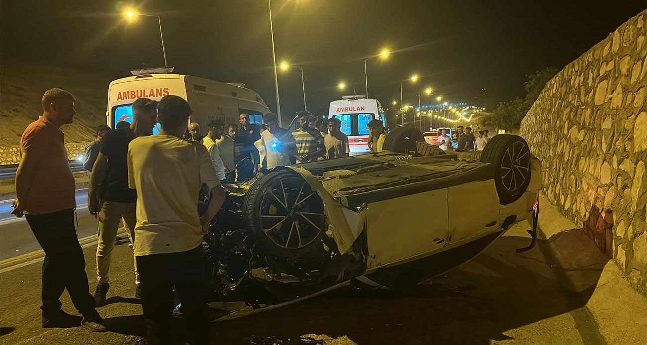 Siirt’te otomobil takla attı: 3 yaralı