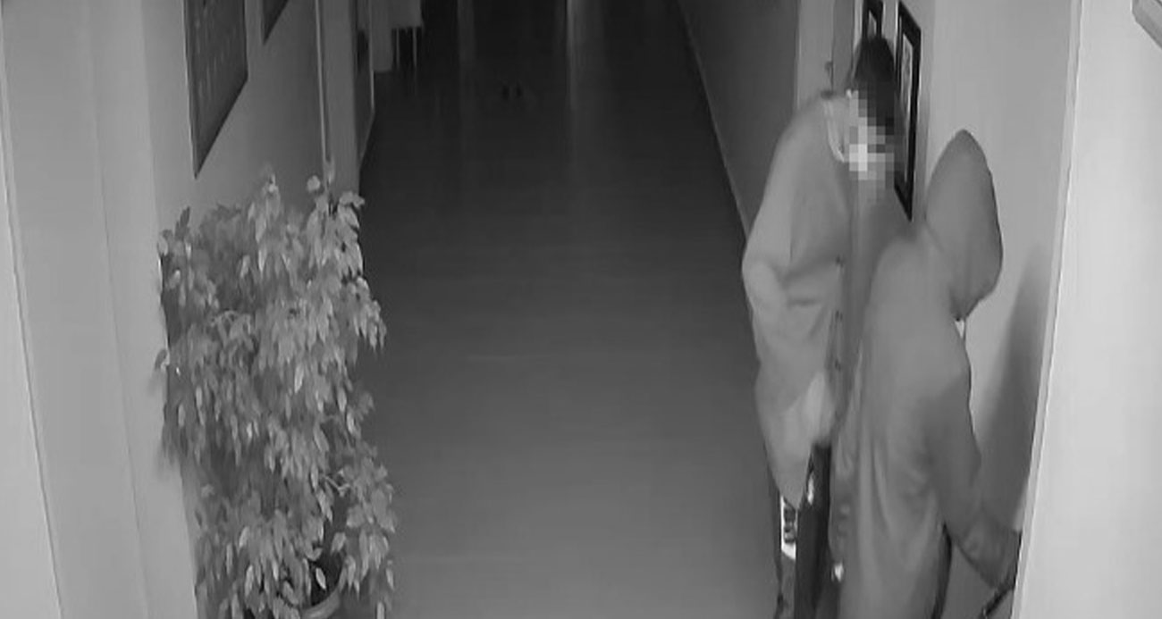Edirne’de okuldan hırsızlık kamerada: Tanınmamak için güneş gözlüğü ve maske taktılar