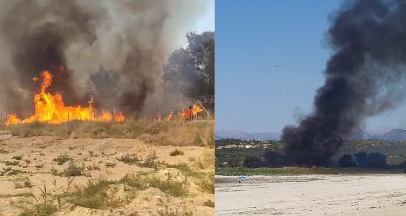Isparta’da 10 dönümlük sazlık küle döndü
