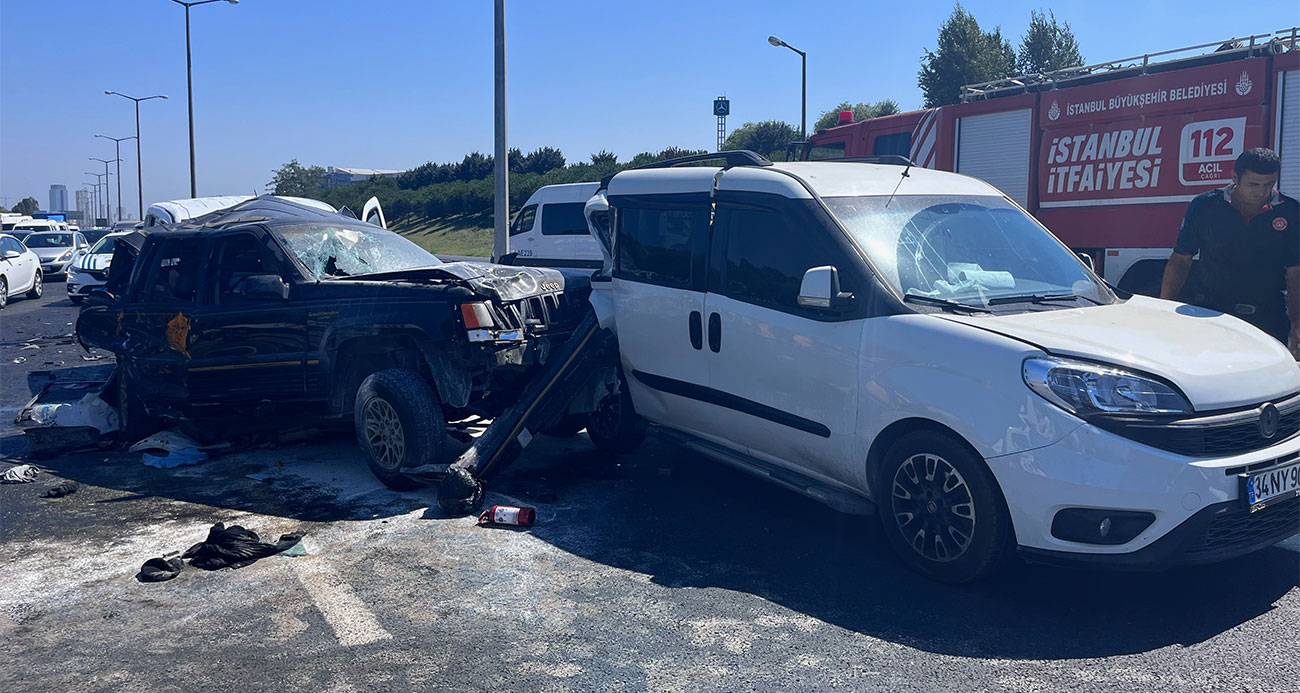Hadımköy TEM’de zincirleme kaza: 3 yaralı