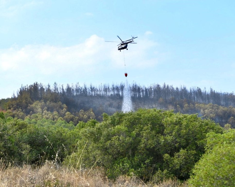 Lapseki’deki orman yangını kontrol altına alındı, 7 hektar alan zarar gördü