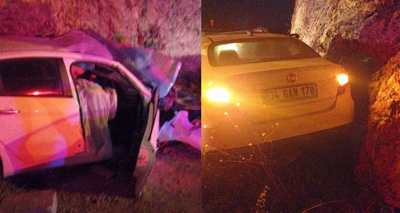Burdur’da otomobil kayalıklara çarptı: 1 ölü