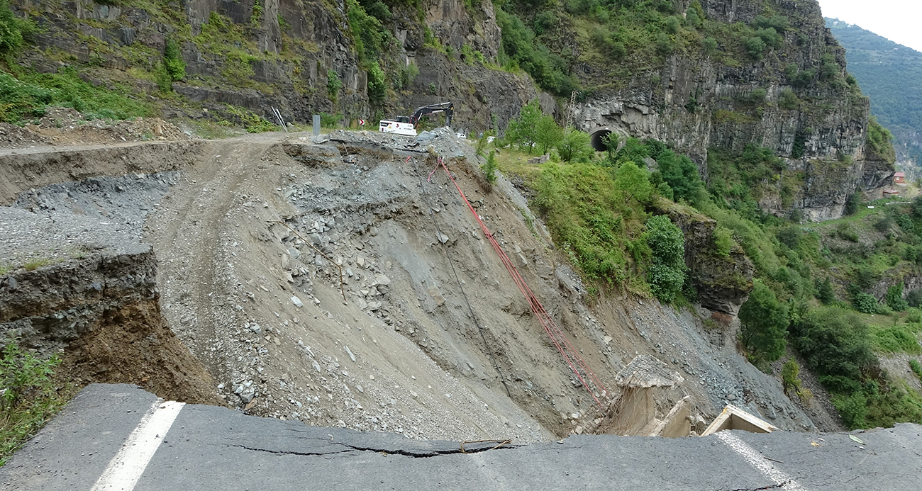 Heyelanın yıktığı 50 ili ilgilendiren yola köprü yapılacak