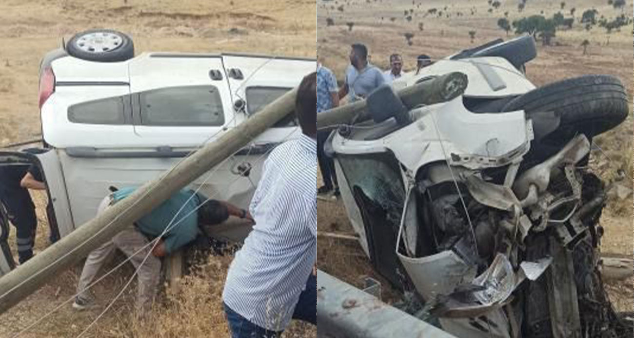 Hafif ticari araç elektrik direğine çarptı: 1 ölü, 3 yaralı