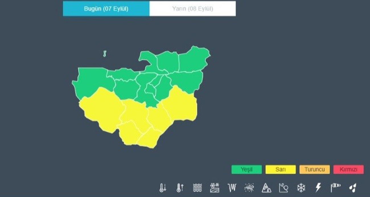 Meteoroloji’den Bursa’nın 6 ilçesi için sarı uyarı