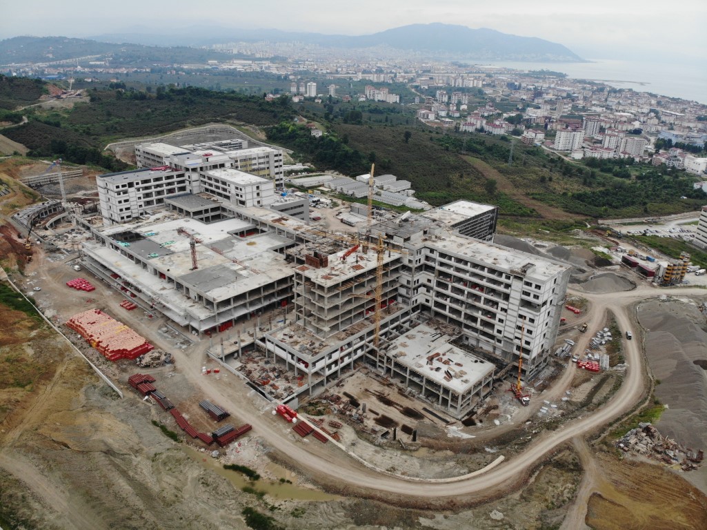 Ordu Şehir Hastanesi inşaatı yüzde 74’e ulaştı