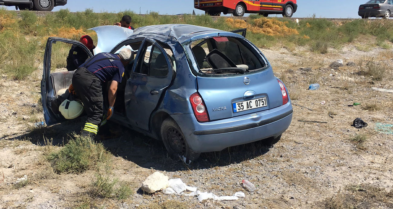 Kontrolden çıkan otomobil takla attı: 5 yaralı