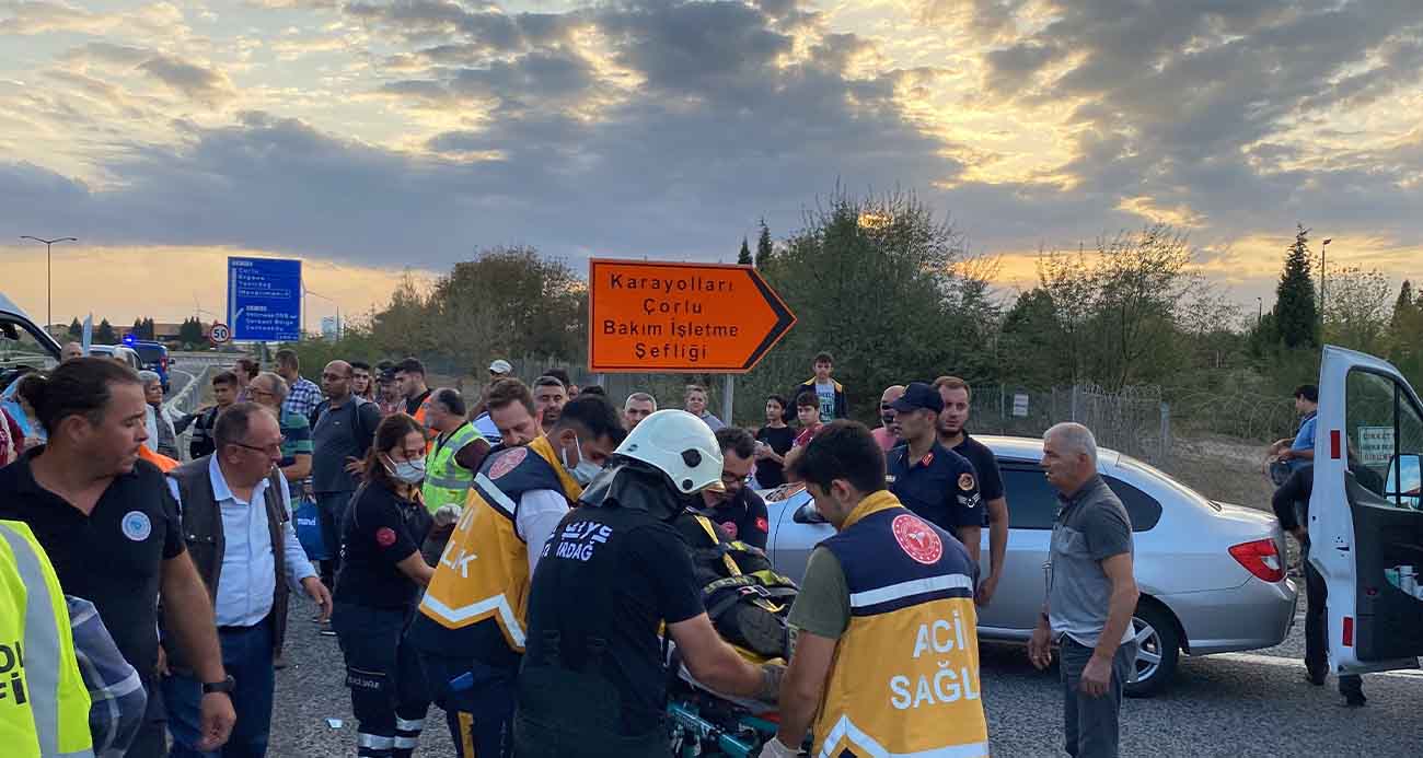 Tekirdağ’da yolcu minibüsü ile kamyon çarpıştı: 6 yaralı