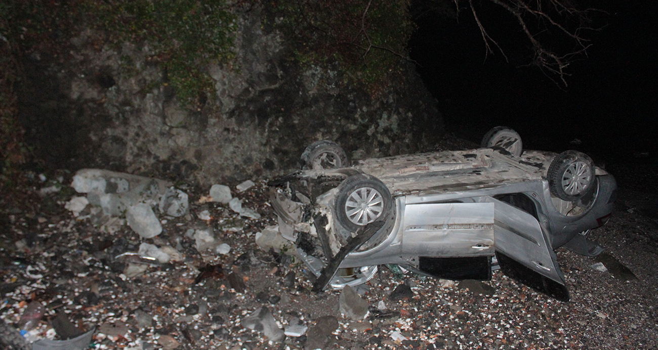 Ordu’da otomobil uçurumdan kumsala düştü: 4 yaralı