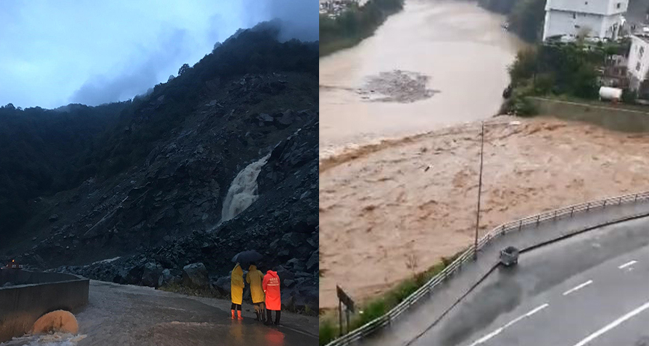 Artvin’de şiddetli yağış!