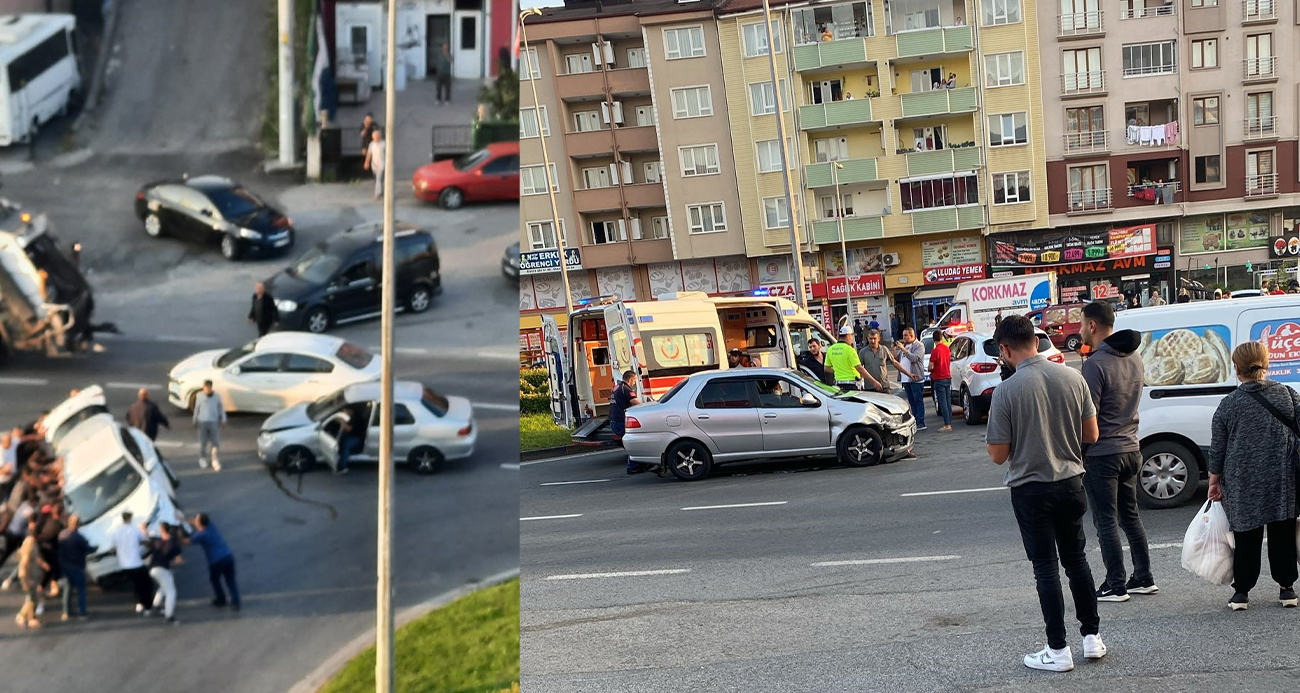 Zonguldak’ta iki otomobil çarpıştı: 4 yaralı