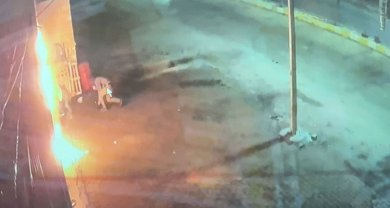 İş yerine molotoflu saldırı