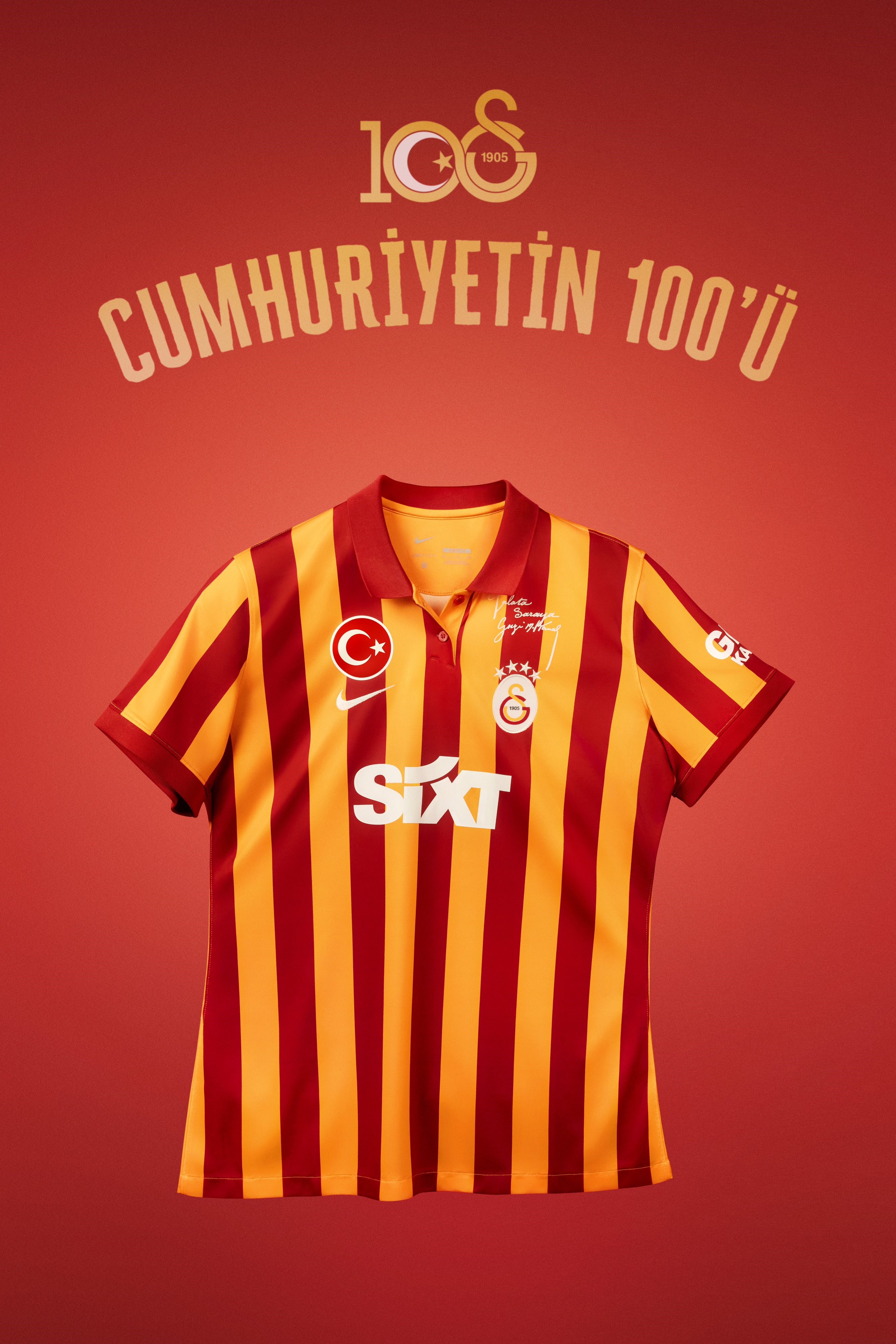 Galatasaray’dan, Cumhuriyet’in 100. yılına özel forma