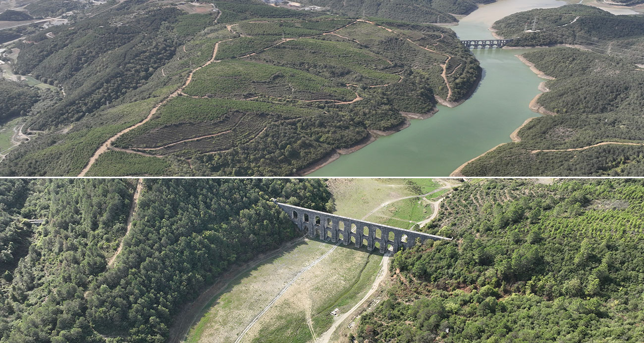 İstanbul’da barajlardaki su seviyesi yüzde 20’nin altına düştü: Alibey Barajı’ndaki suyun rengi değişti