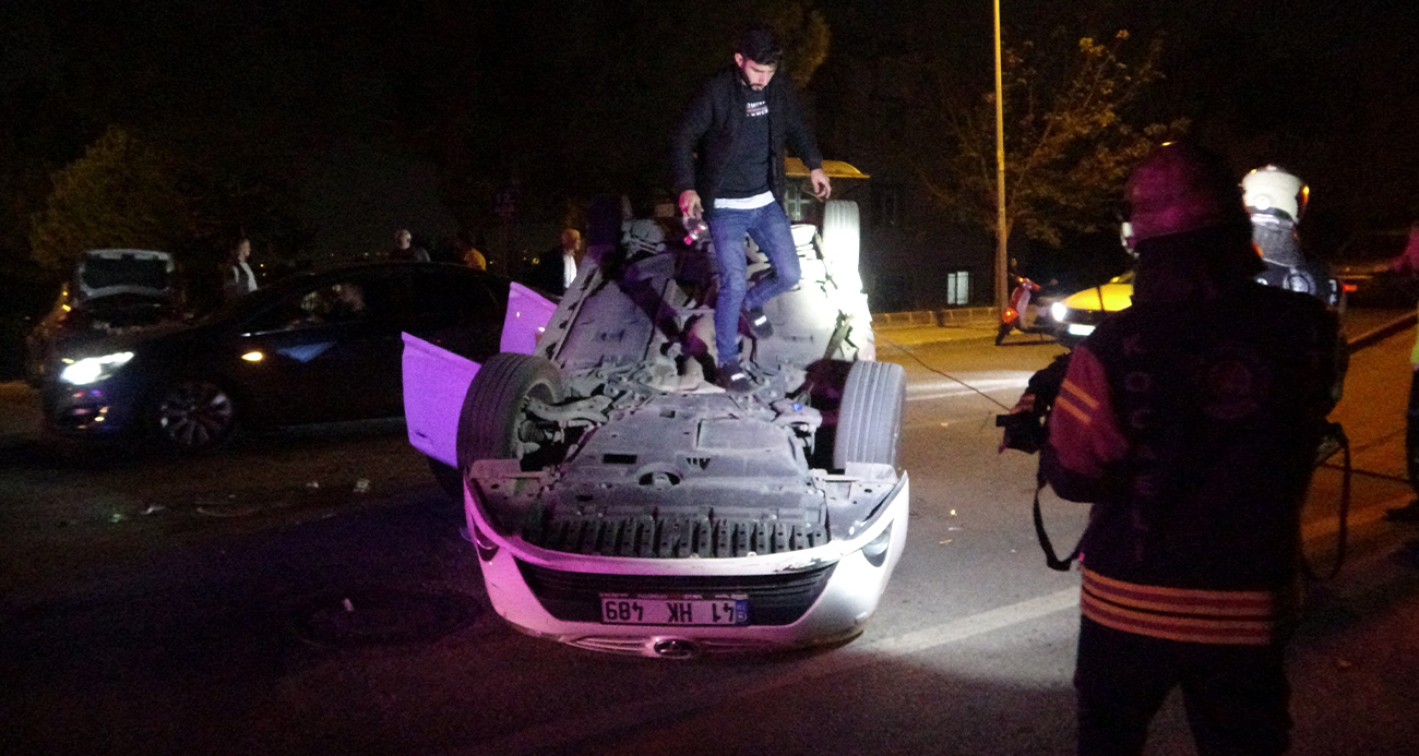 Trafik kazası geçiren eşinin yanına giderken kaza yaptı: 5 yaralı