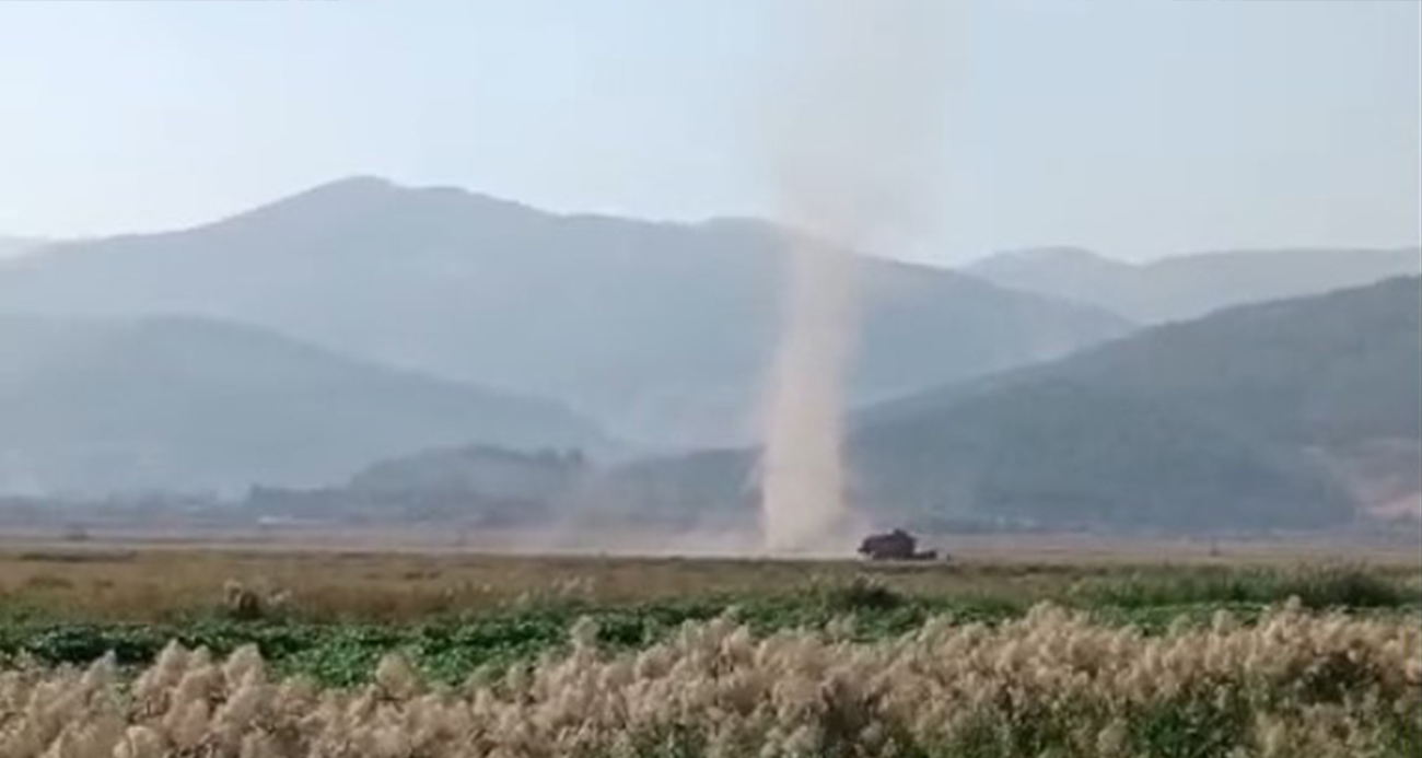 Kahramanmaraş’ta çıkan hortum korkuttu