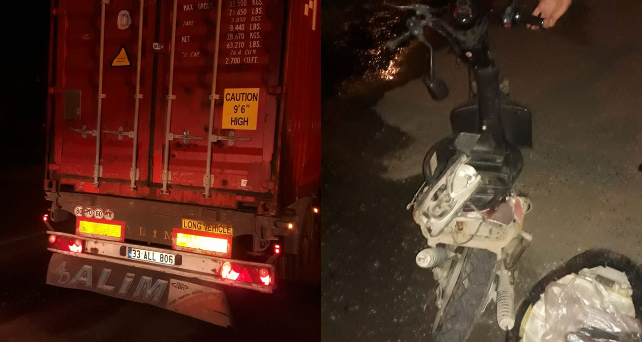 Hatay’da tır motosikletle çarpıştı: 1 ölü, 1 yaralı