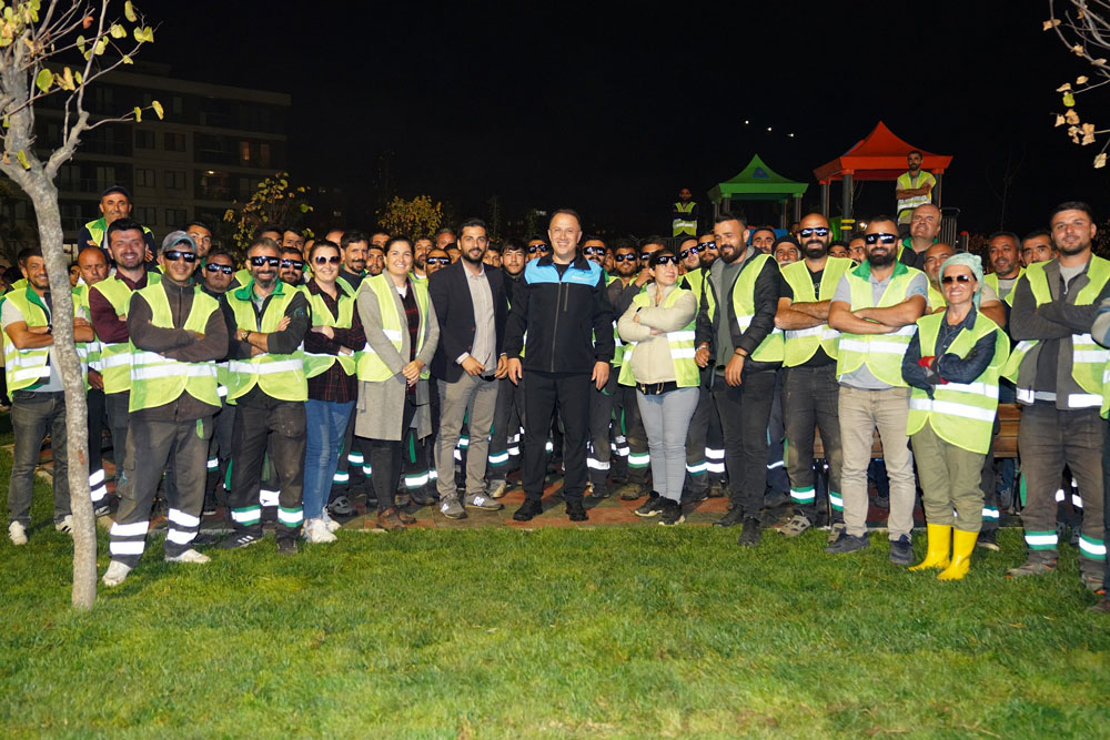 Beylikdüzü’nde 5 dönümlük park 47 saatte tamamlandı