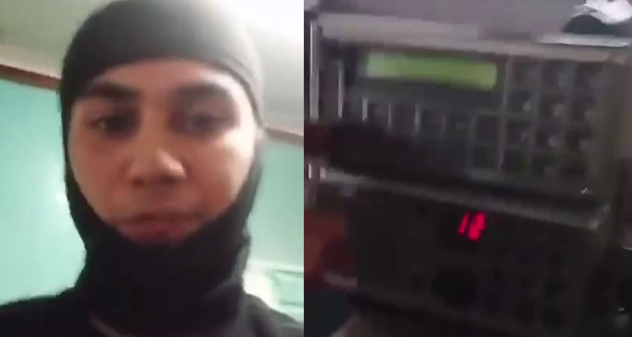 Karaya oturan "Pallada" gemisi personelinin yardım çağrısı kamerada