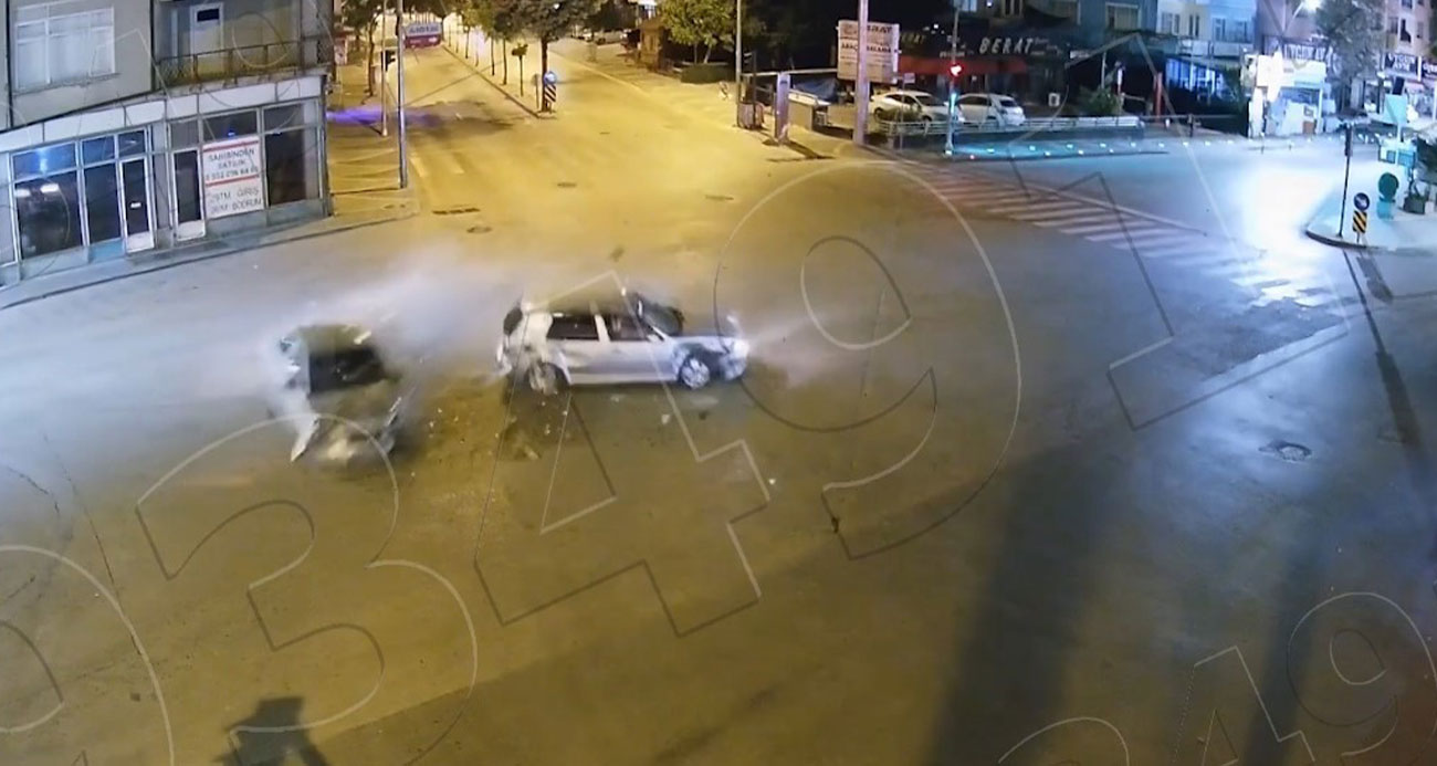 Isparta’da meydana gelen trafik kazaları KGYS kameralarına yansıdı