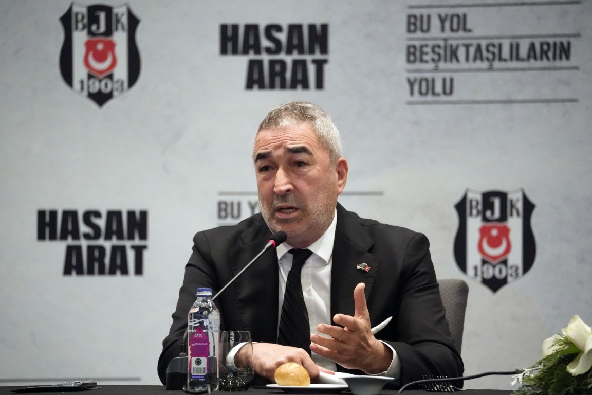 Beşiktaş Başkan Adayı Hasan Arat, Samet Aybaba ve Feyyaz Uçar ile basının karşısına çıktı