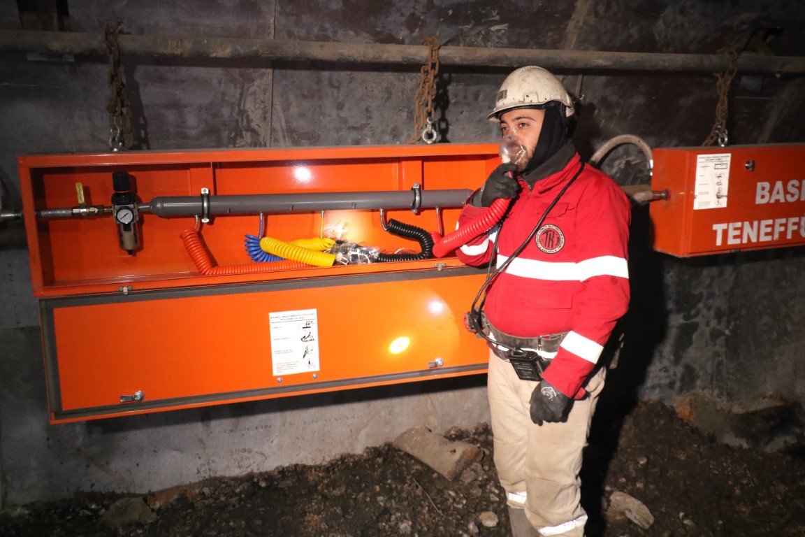 İşte maden ocağında güvenlik önlemleri