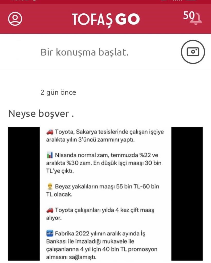Tofaş’ta Tarkan isyanı: ”Maaşımızda iyileştirme yapın”
