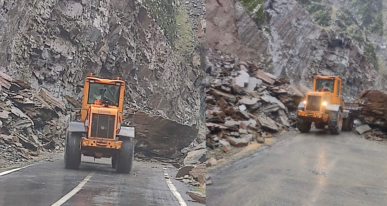 Şırnak-Beytüşşebap yolunda heyelan