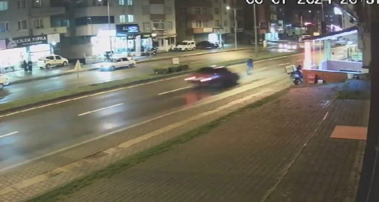 Ölümlü kaza güvenlik kamerasına yansıdı