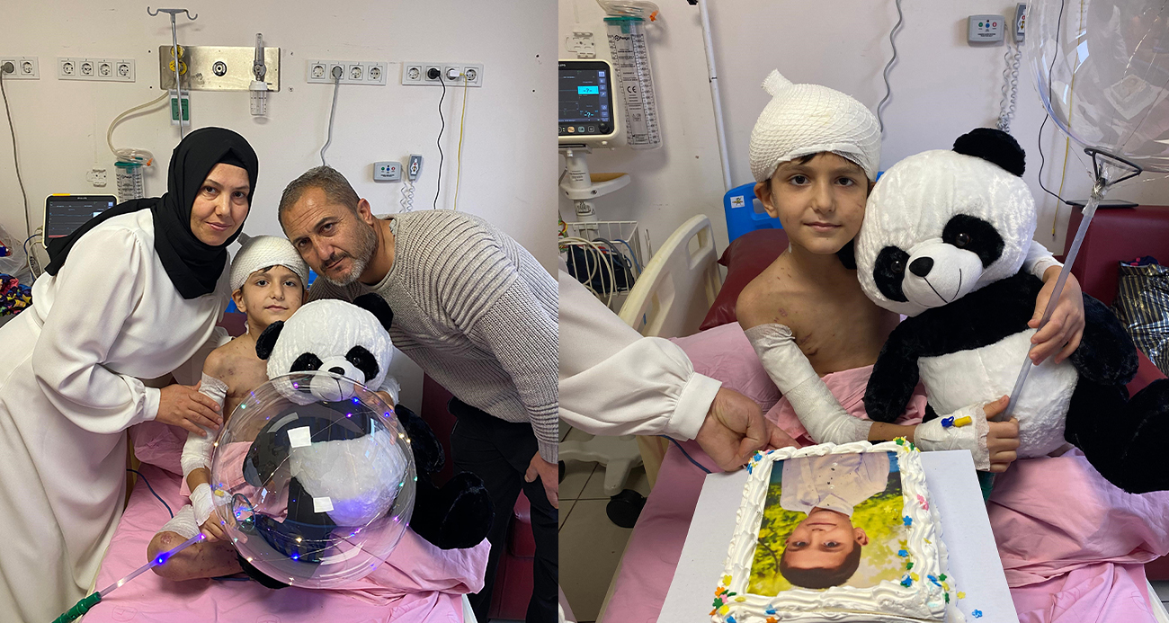 Ankara’da köpeklerin saldırısına uğrayan Tunahan’a doğum günü sürprizi