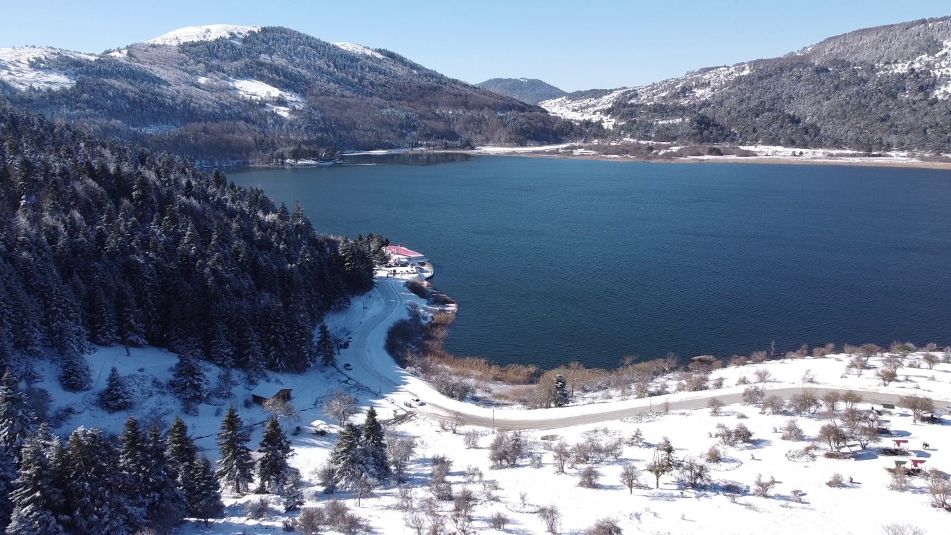 Bolu’nun doğa harikalarında kış güzelliği