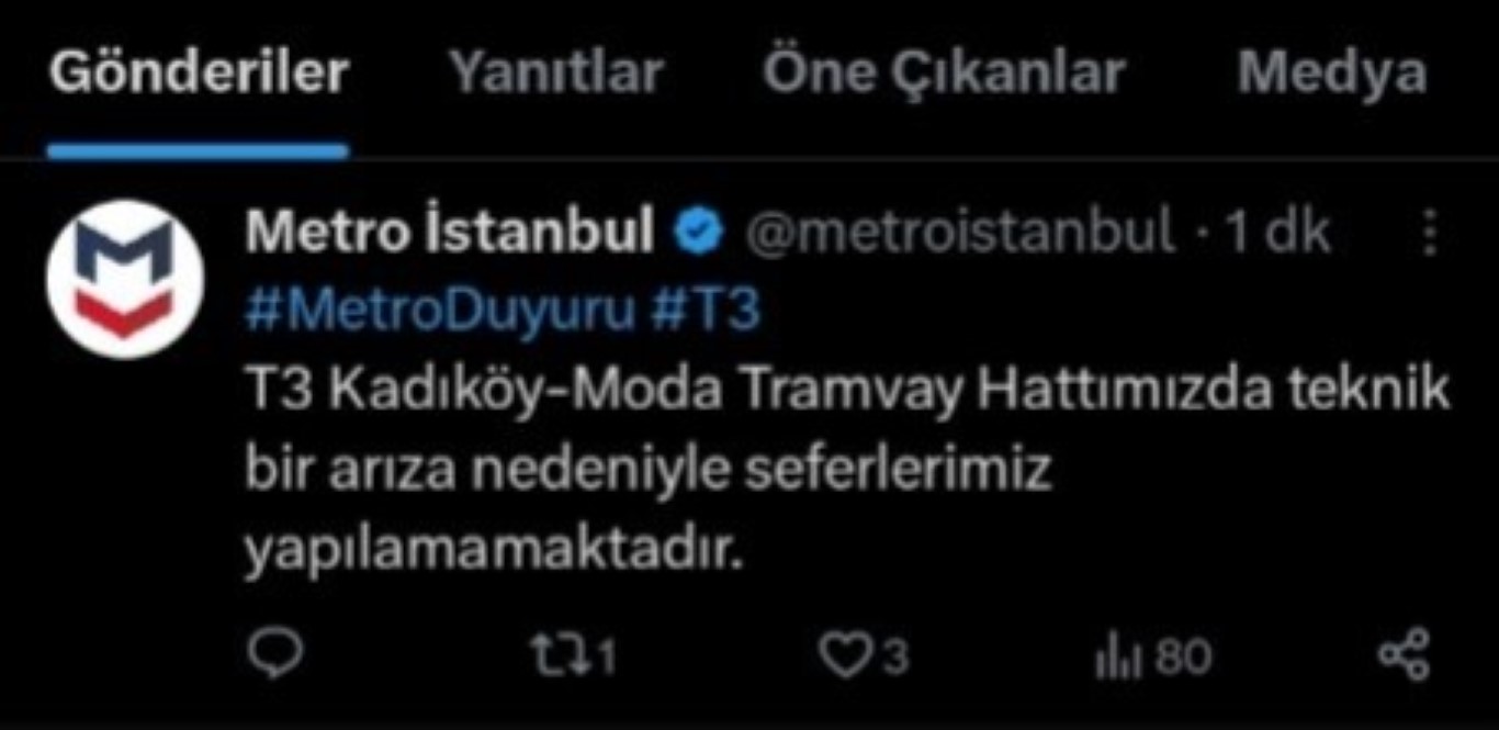 Kadıköy’de trafo yangını nedeniyle moda tramvay hattı bir süreliğine durdu