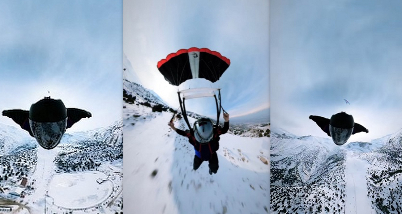 İrlandalı sporcu, Erzincan’da bin metreden wingsuit atlayışla nefes kesti