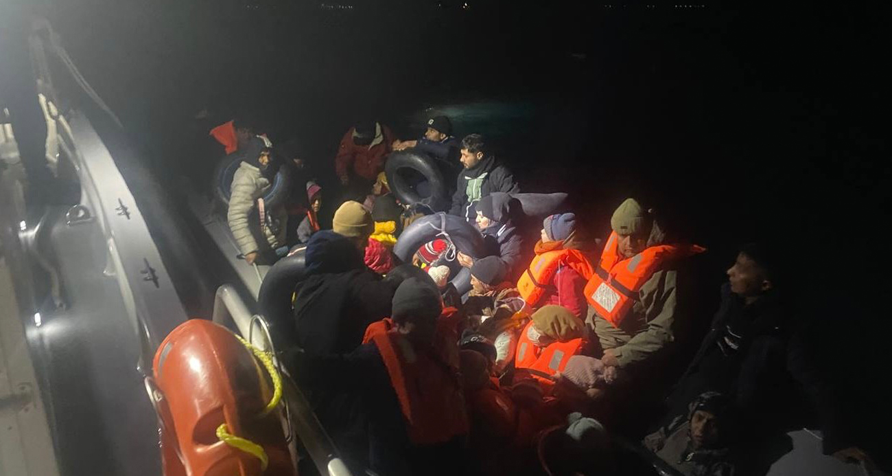 Ayvacık açıklarında 41 kaçak göçmen yakalandı