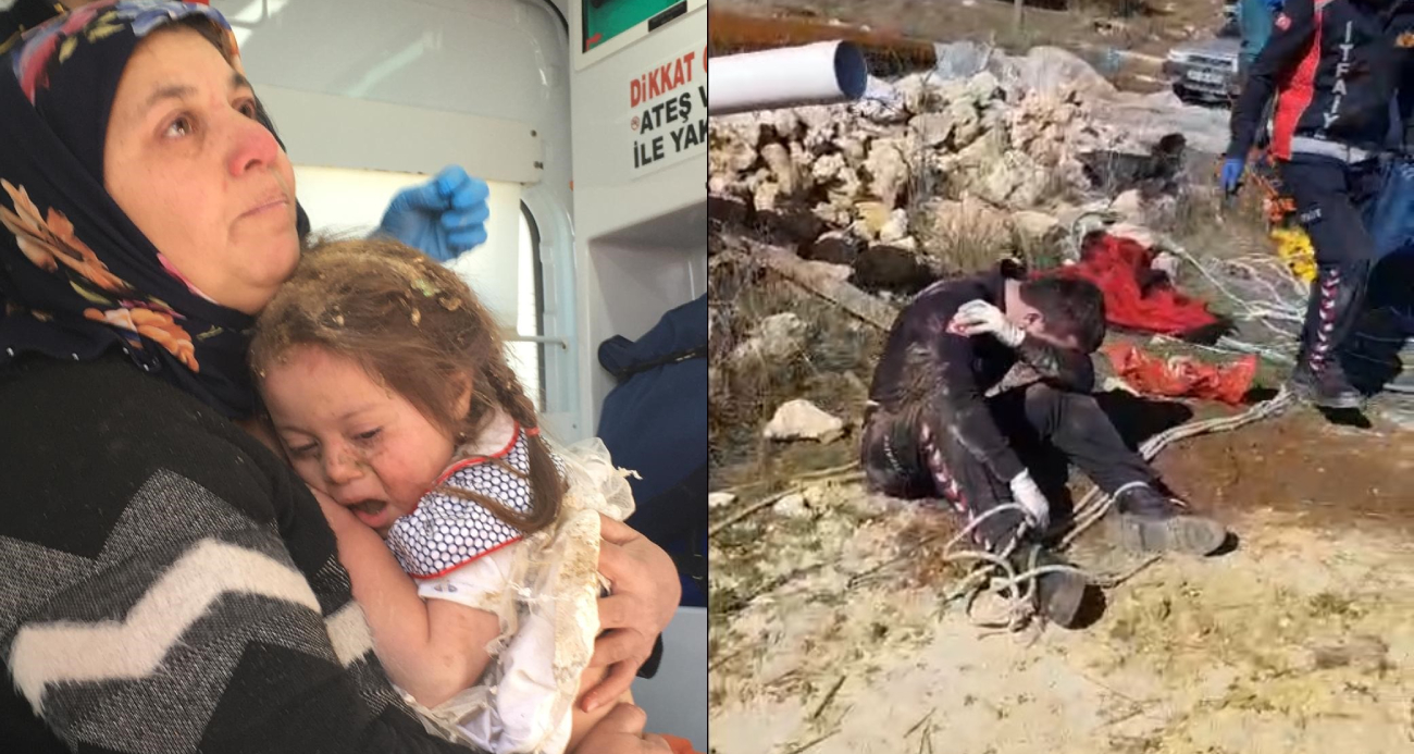5 metrelik sondaj kuyusuna düşen minik kız için nefes kesen kurtarma