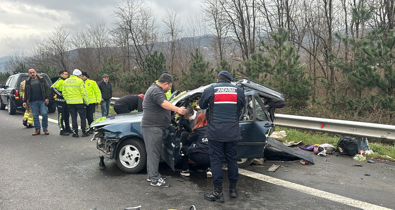 Otoyolda feci kaza: 1 ölü, 2’si ağır 5 yaralı. 