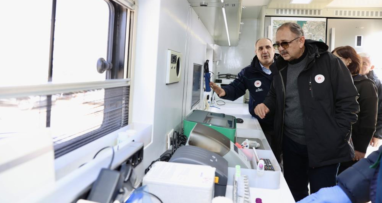 Bakan Özhaseki, maden sahasındaki laboratuvarlarda inceleme yaptı