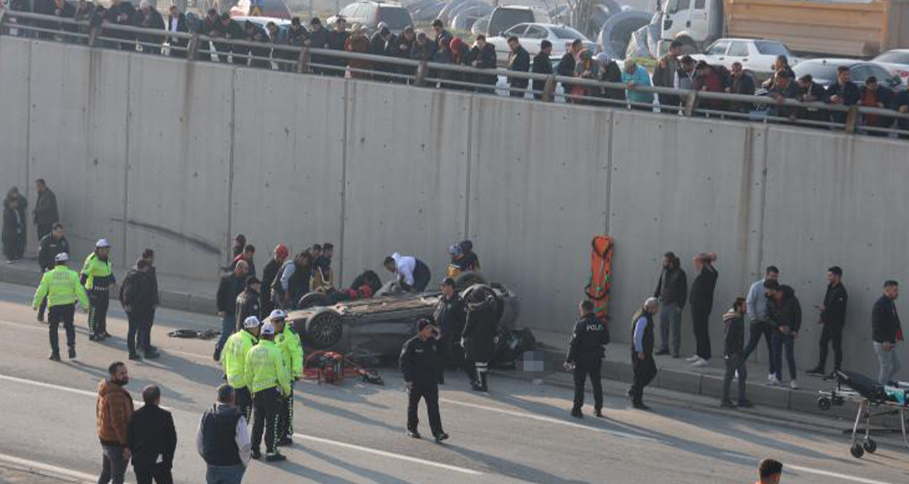 Önce otomobile sonra aydınlatma direğine çarpıp takla attı: 1 ölü, 1 yaralı