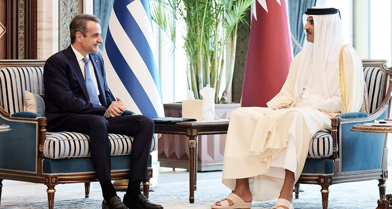 Yunanistan Başbakanı Miçotakis, Katar Emiri ile görüştü