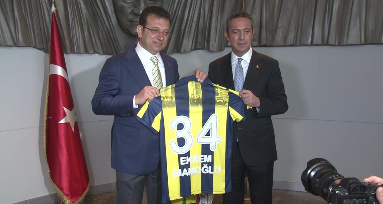 Başkan İmamoğlu’ndan sarı lacivertli kravatıyla Başkan Ali Koç’a ziyaret