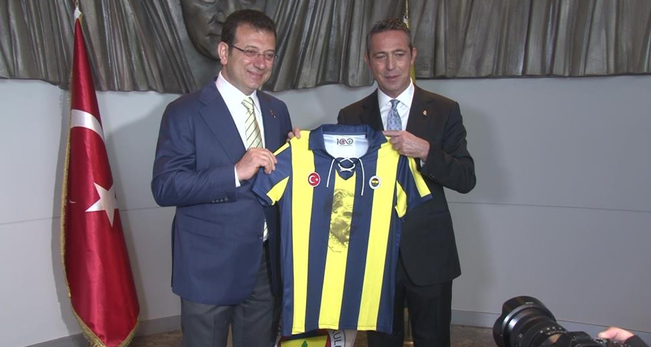 Başkan İmamoğlu’ndan sarı lacivertli kravatıyla Başkan Ali Koç’a ziyaret