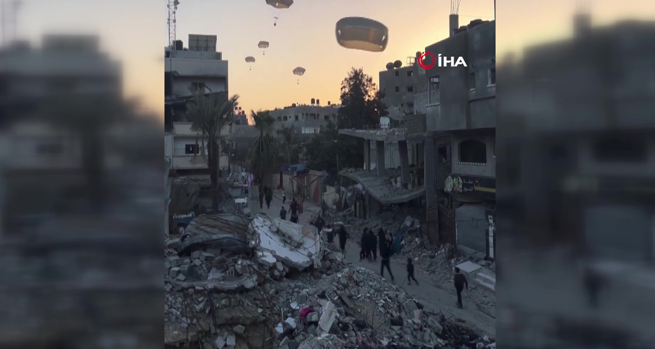 Gazze Şeridi’ne havadan yardımlar devam ediyor