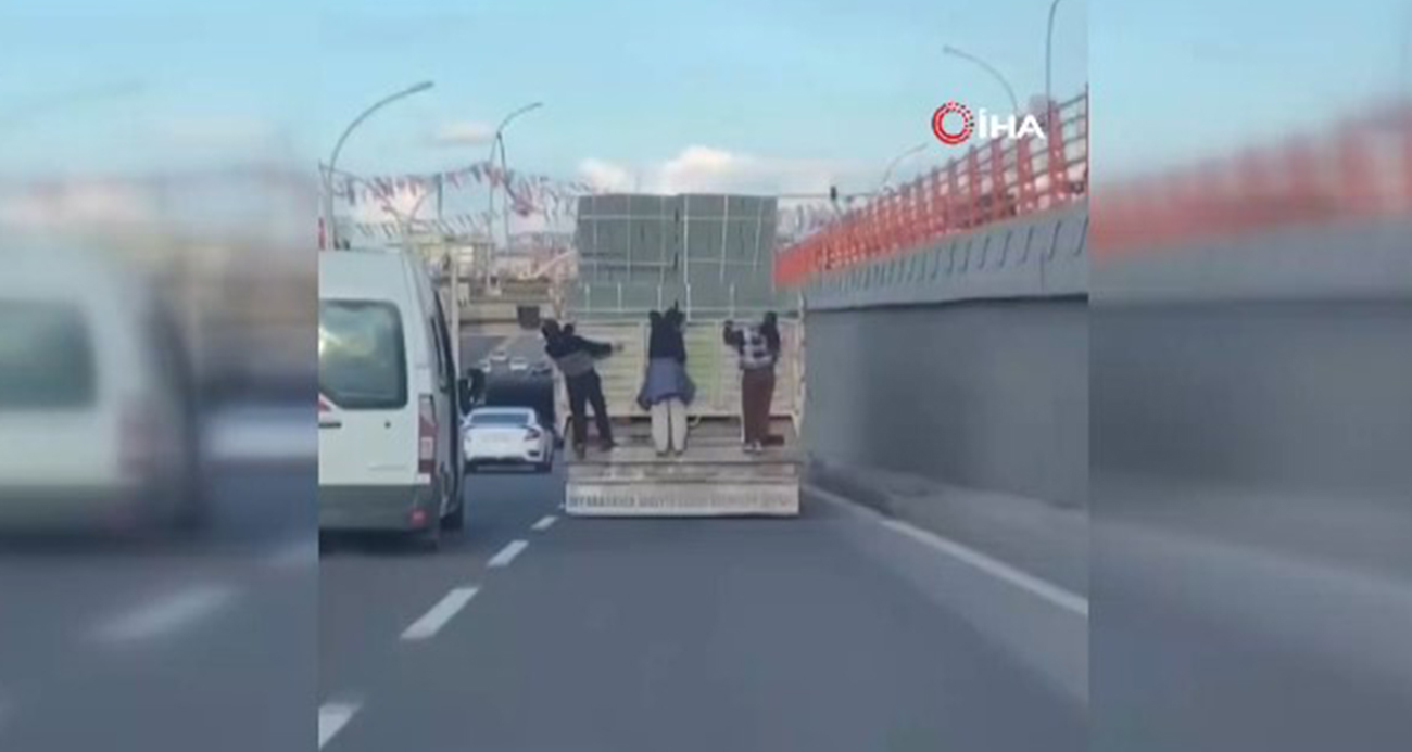 Diyarbakır’da 3 kız çocuğunun tehlikeli oyunu kamerada