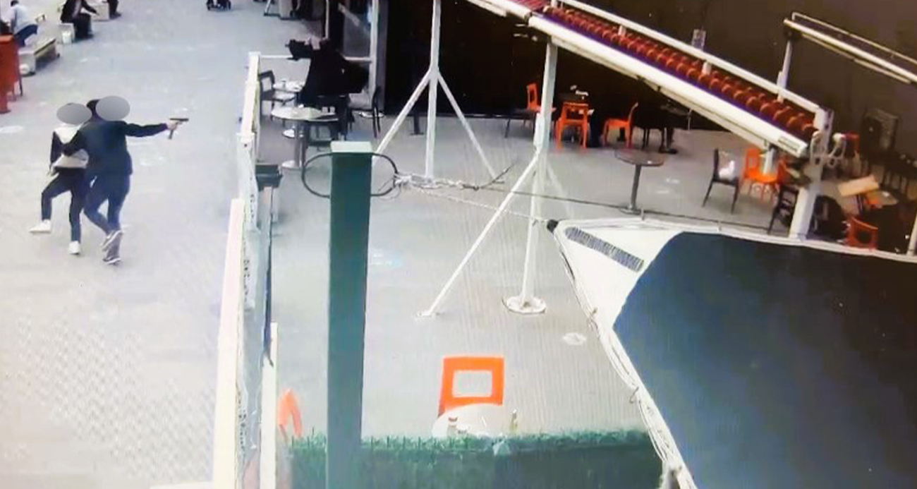 Hastane kantininde yaşanan dehşet anlarının görüntüsü ortaya çıktı