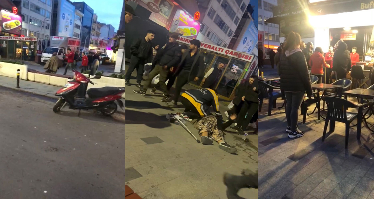 İstanbul’da vicdanları yaralayan olay: Koltuk değnekli yaşlı kadını ittirerek yere düşürdü