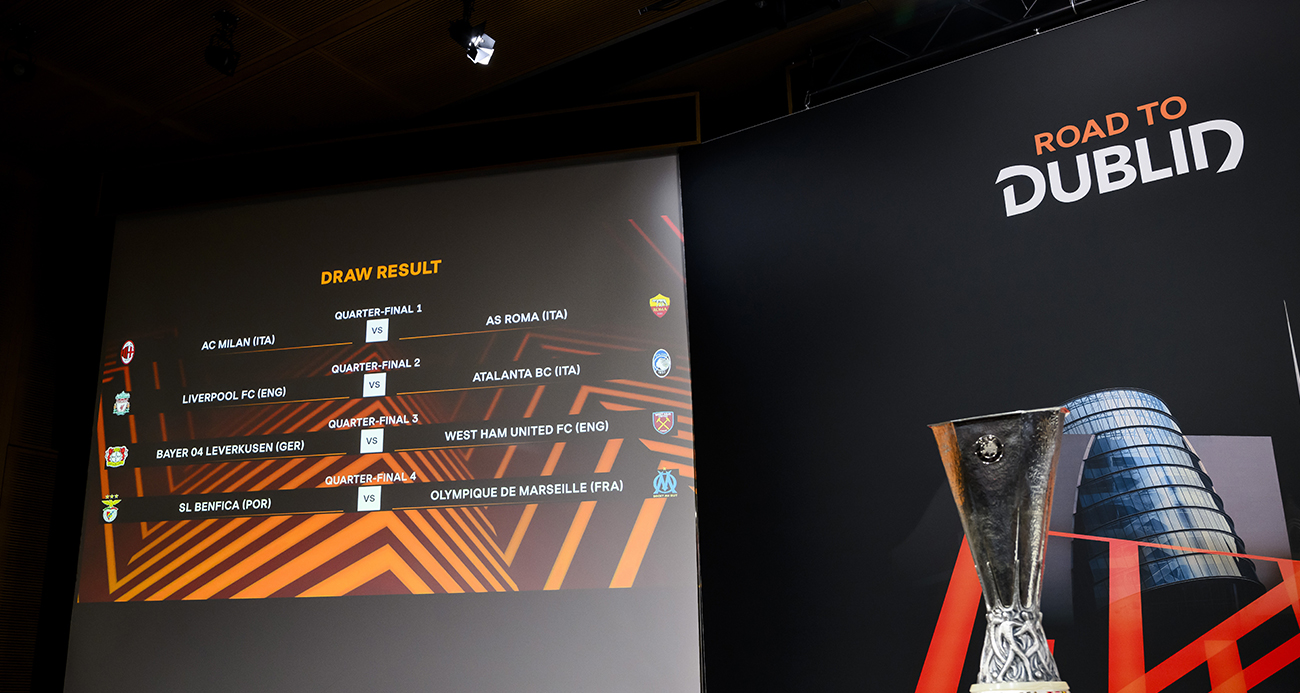 UEFA Avrupa Ligi’nde çeyrek final ve yarı final eşleşmeleri belirlendi