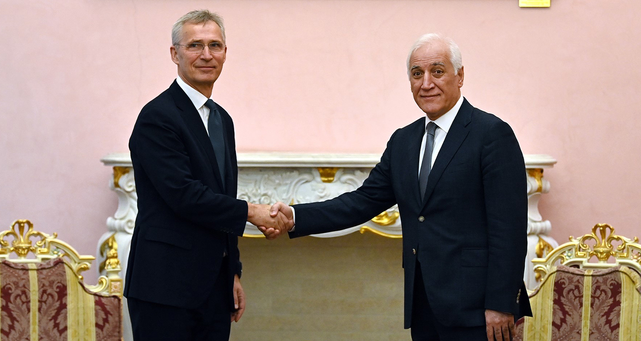 Ermenistan Cumhurbaşkanı Haçaturyan, NATO Genel Sekreteri Stoltenberg’i kabul etti