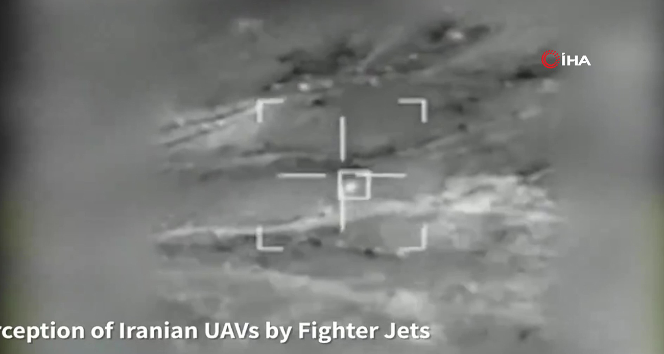 İsrail, İran’ın fırlattığı dronların ve füzelerin imha edildiği anları paylaştı
